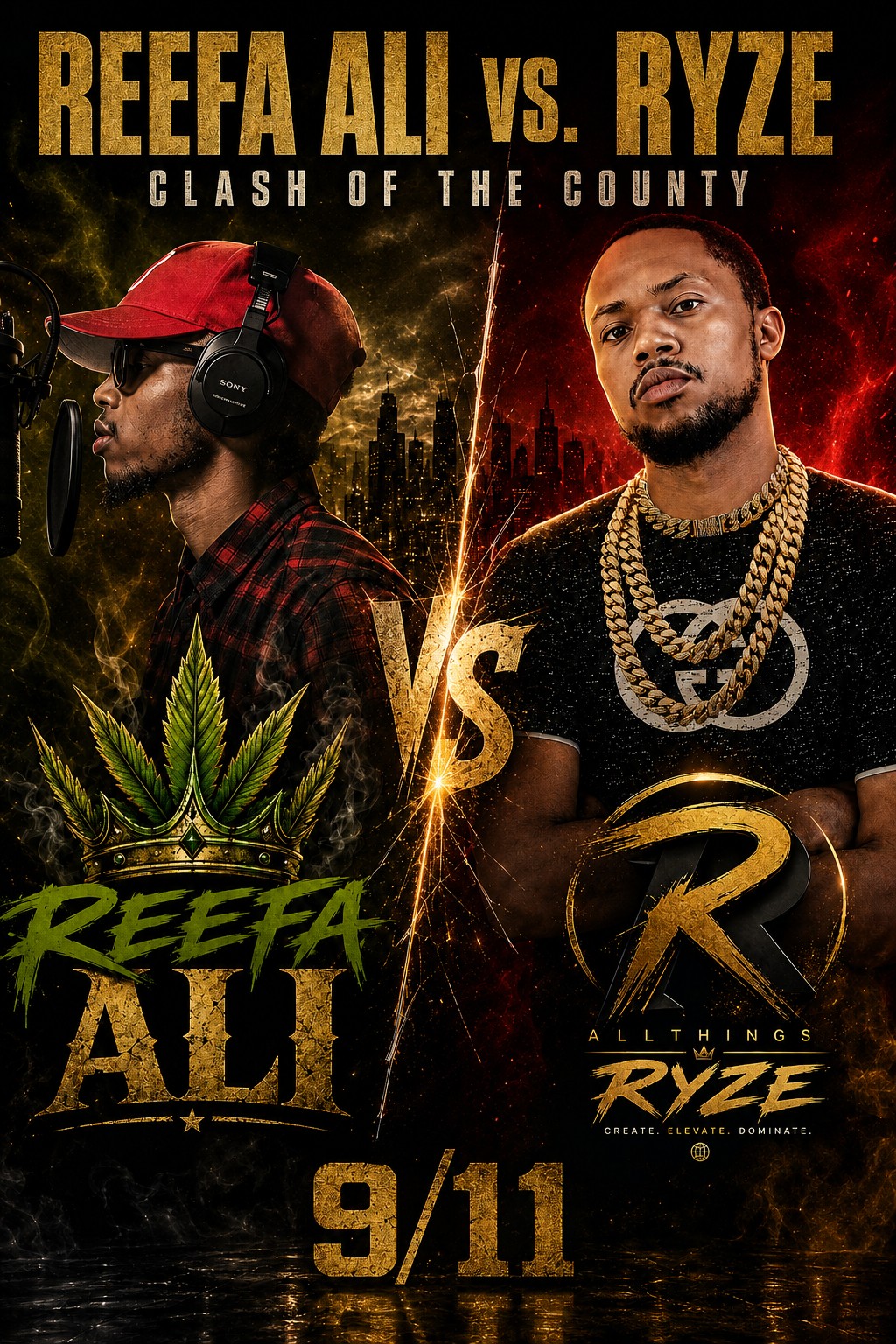 Reefa Ali versus Ryze Clash of the County poster